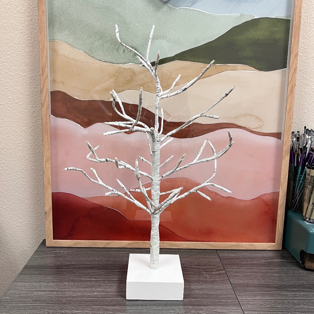 Crate&Barrel LED Birch Christmas Tree, Small / Medium